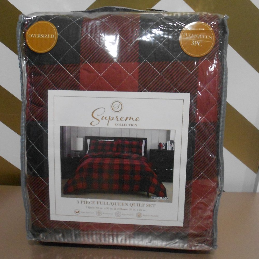 Supreme Collection / Cabin Style / 3pc. Full/Queen /  Quilt Set
